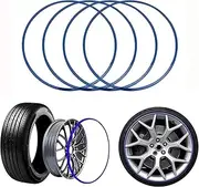 Wheel Protector Car Rim Protect Strip, 4PCS Automotive Exterior Wheel Edge Protector, 17-20Inch Adhesive Wheel Hub Guard Trim, Universal for All Car Models.(Size:20 inches,Color:Blue)