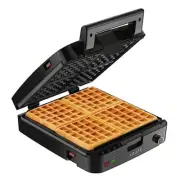 Krups Waffle Maker Stainless Steel 4 Slices 1200 Watts Square 5 Browning Leve...