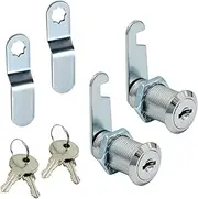 PDETVEO 1-1/8" Cabinet Locks with Keys, Cam Lock Keyed Alike, RV Storage Cam Locks, Mailbox Lock, Zinc Alloy Cabinet Lock Set, Drawers Lock Replacement, 2PCS