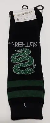 Wizarding World Harry Potter Slytherin Green Black Socks Size 4-10 WB New
