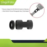 T Ring Lens Adapter for EOS DSLR to Telescope+ Metal M42x0.75 Photography Sleeve