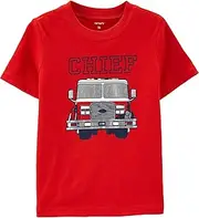 [Carter's] Boys' Chief Firetruck Jersey Tee, Red, 3m