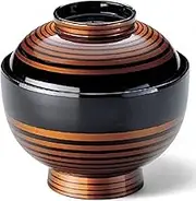 J-Kitchens Miso Soup Bowl TA3.5 inch Round Piece Bowl Uzuhimo 4.0 x 3.7 inches (10.2 x 9.5 cm), Made in Japan