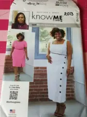 Know Me Pattern ME 2013 R11719 Bodice Top Side Button Skirt Size 10 12 14 16 18