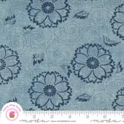 Moda YUKATA 48071 16 Blue Texture Floral MADDY Quilt Fabric
