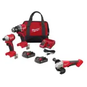 Milwaukee Drill/Impact Combo Kit 18V Brushless Cordless w/ Brushless Grinder