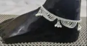 Women Fashion Payal Dailywear Wedding Kundan Antique Look Silver Cz Anklet