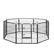 Pet Playpen Dog Playpen 8 Panel Exercise Cage Enclosure Fence 80x80cm