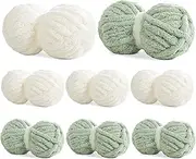 8 Pack Chunky Chenille Yarn for Crocheting & Knitting, 29.5yds 5 oz Each Skein Soft Fluffy Kitting Set, Thick Velvet Plush Yarn for Handcrafts Weaving Making Blankets