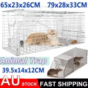Animal Trap Humane Feral Cage Possum Fox Hare Koala Rabbit Bird Cat Live Catch