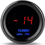 WATERWICH 2" 52mm Turbo Boost Gauge KPA/PSI Red for Car Truck Marine Vehicle Boat Automotive