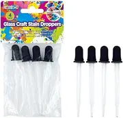 4 Empty Glass Dropper Stain Squeezable Drop Tube Liquid Container 0.1oz