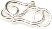TEHAUX 5pcs Double Ring s Hook s Buckle Chain Buckle Hooks Clasps S Clasp Sterling Silver Clasp S-Hook Clasp Sterling Silver Bangles Jewelry Clasp Necklace Clasp S-Shaped Clasp 925 Silver