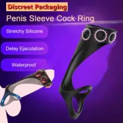 Stretchy Silicone Cock Penis Rings Erection Aid Sleeve Extension Male Sex Toy AU