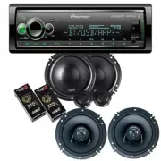 Pioneer MVH-S522BS Bluetooth Car Stereo & 300W 6.5" Component & Coaxial Speakers