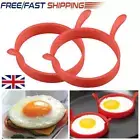 2pcs Silicone Egg Frying Rings Fried Poacher Mould For Pancake 2024 Perfect V6I8