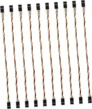 MERRYHAPY Space Saving 20cm Jumper Wires 3 Pin Rainbow Ribbon Cable 10pcs for Digital Cameras Laptops