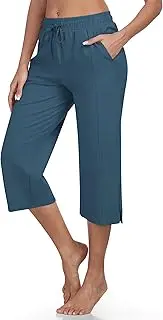 [MoFiz] Women's Capri Pants Wide Leg Plus Size Lightweight Quick Dry Hiking Pants Casual Loose Sweatpants Athletic Walking Yoga
