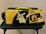 Pokemon Pikachu Carrying Case Deluxe Gaming Trove Trading Card Collectors Bag