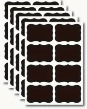 40 x Chalkboard Labels Black Jar Stickers 5.5x3.5cm Kitchen Pantry Container