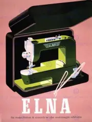 ADVERT ELNA SEWING MACHINE SWITZERLAND CASE BOX FINE ART PRINT POSTER ABB5867B