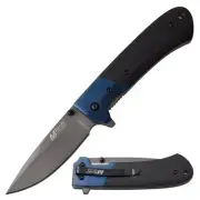 MTech USA Ball Bearing Black & Blue Pocket Knife
