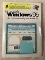 Microsoft Windows 95, Original Certificate, New in Shrink Wrap