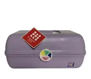 On-The-Go-Girl Caboodles Lavender Retro Make-up Accessories Box Carrying Case