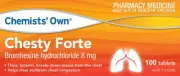 CO Chesty Forte 8mg - 100 Tabs For Cold, Chesty Cough, Sticky Mucus, Phlegm