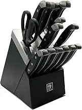 Henckels International Statement 14-Piece Self-Sharpening Knife Block Set | 6 Steak Knives, Paring, Santoku, Bread, Chef's Knife & More