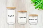 246 LABELS 150 Pantry Labels and 96 Spice Labels Transparent Background PK B