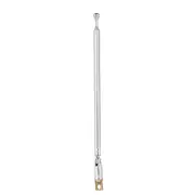 Telescopic FM Radio Antenna 4 Sections Chromium-plating Copper Antenna 360degrees Rotatable silver