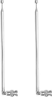 Create idea 2pcs BNC Telescopic Handheld Portable Antenna 7 Sections 100cm for CB Radio Scanner Amateur Radio Two-Way Radio Mobile Scanner FM Transmitter