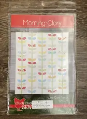 Morning Glory Floral Throw Blanket Quilt Pattern 68x78 Cluck Cluck Sew
