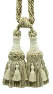 DÉCOPRO Tassel Tieback, Style# TBEMP62, Color# W01 - Fossil Ivory [Set of 10]
