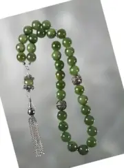 tasbih Worry Bead Komboloi green agate perfumed all stainless steel JCE27 95