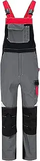 [BWOLF] Techno Men's Work Trousers Protective Dungarees Men/Women with Reflective Elements in Grey/Red/Black