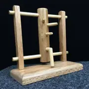 Mini Chinese Wing Chun Stake Wooden Dummy Kongfu Table Display Decor