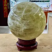 34.61LB Natural Yellow crystal ball Quartz Citrine sphere Mineral healing