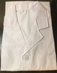 在飛比找Yahoo!奇摩拍賣優惠-實驗衣實驗袍 檢驗衣 白袍 醫技服 化學 縮口 實驗