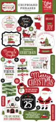 Echo Park CHRISTMAS MAGIC 6"x13" Chipboard Phrases