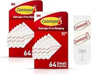 Command Small Refill Adhesive Strips, Damage Free Hanging Wall Adhesive Strips for Small Indoor Wall Hooks, No Tools Removable Adhesive Strips for Living Spaces, 128 White Strips