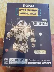 ROKR STEAMPUNK MUSIC BOX "ORPHEUS" WOOD PUZZLE-PLAYS MUSIC - NEW IN BOX
