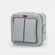 Reliable 2 Gang Weatherproof Junction Box IP66 Waterproof ABS Material