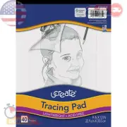 Pacon UCreate Tracing Pad, White, 9" x 12", 40 Sheets White