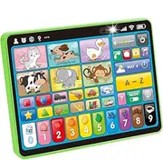 hahaland Trilingual (EN/FR/ES) Children's Laptop Baby Tablet for 1 2 3 Year Old Boys Girls, Eye-Friendly Electric Learning Toy with Touch Screen, Alphabet, Numbers, Montessori Learning Computer