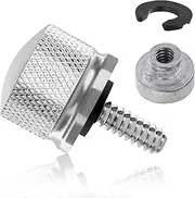 Amazicha Chrome Aluminium Seat Bolt Nut Kit Compatible for Harley Davidson 1996-2023