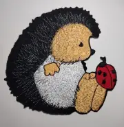 Large Hedgehog Patch Lady bug Patch Est. 5" Iron on Sew On High Quality Patch