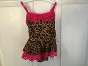 Koala Kids Girl's 1 Piece Swim Suit Leopard Pink 3/6 Month *NEW W/TAGS* r1