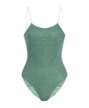 Lumière lurex swimsuit XL Green